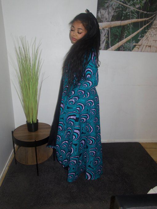 ROBE MANTEAU en pagne Wax 100% coton   