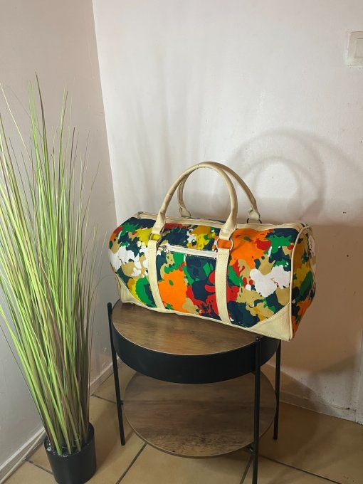 SAC DE WEEK-END en pagne BATIK -  