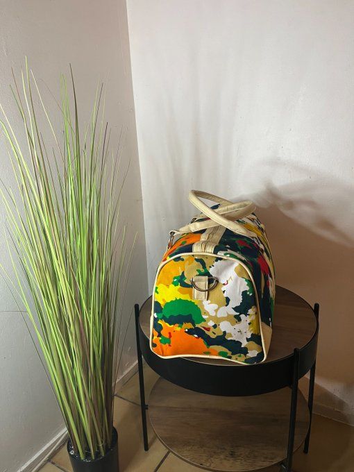 SAC DE WEEK-END en pagne BATIK -  