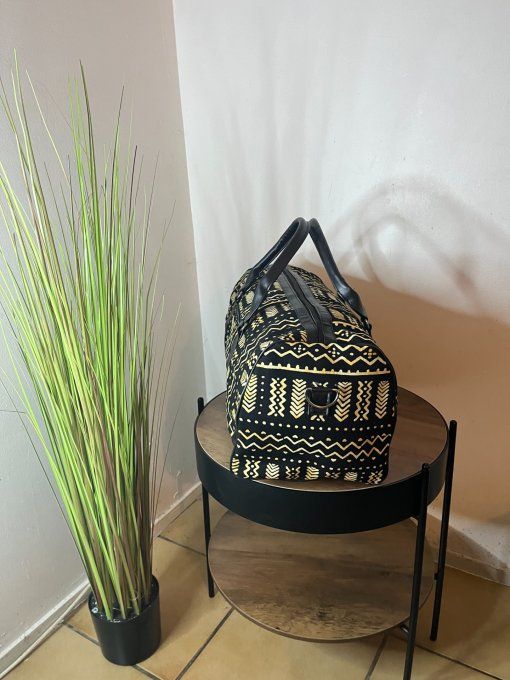 SAC DE WEEK-END en pagne BATIK -  