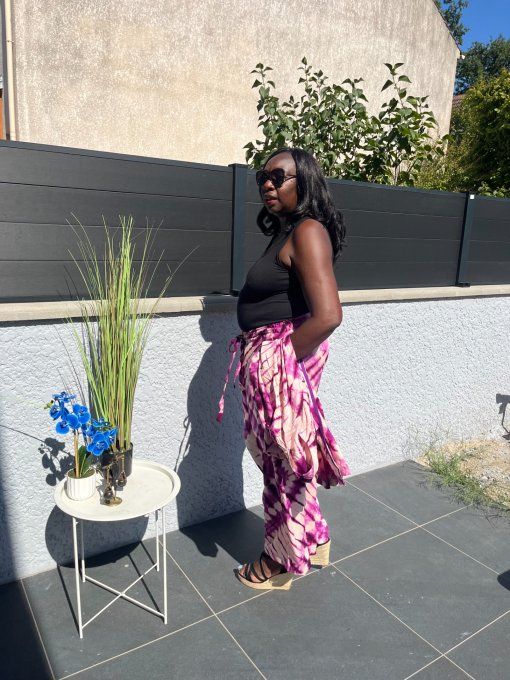 ENSEMBLE 2 PIECES LEILA  en PAGNE KOKODUNDA 100% coton Adapté à toutes les tailles et très Stylé. 