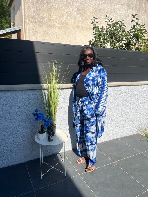 ENSEMBLE 2 PIECES LEILA  en PAGNE KOKODUNDA 100% coton Adapté à toutes les tailles et très Stylé. 