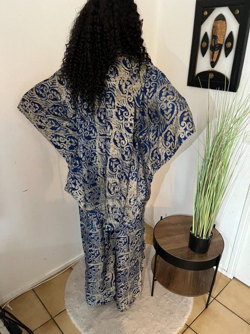 ENSEMBLE DEUX PIECES "OCEANE"  100% coton en pagne ADIRE 