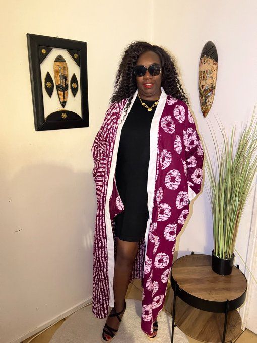 KIMONO en pagne WAX 100% coton