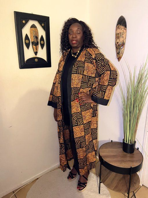 KIMONO en pagne WAX 100% coton